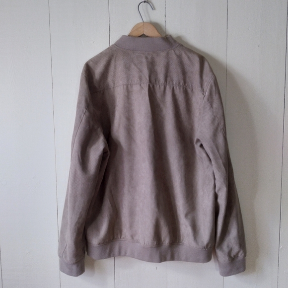 Faux Suede Bomber Jacket - Picture 2 of 11